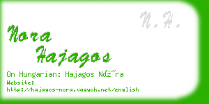 nora hajagos business card